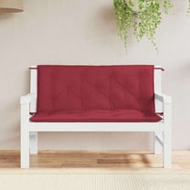 vidaXL Indoor/Outdoor Bench Cushions 2 pcs, Non-slip, Water-Repellent, Wine Red 47.2"x19.7"x2.8"
