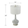 thumbnail image 2 of SEI Furniture Nyledon Table Lamp with Drum Shade in White/Gray/Silver, 2 of 2