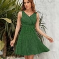 thumbnail image 7 of Grass Turf Fake Grass Green Grass Dress Fashion Beach Long Dresses Female Party Printed Sundress, 7 of 7