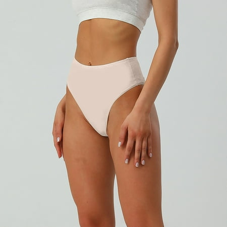 Ynynloco Women s Cotton Stretch Sexy Underwear High Waisted Panties Full Coverage Ladies Briefs Panties