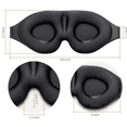 thumbnail image 2 of Silent Nightzzz- Black 3D Adjustable Sleep Mask Total Blackout Eye Mask for Sleeping, Blindfold with Contour Nose Bridge , Soft & Comfortable Eye Covers for Men and Women, 2 of 5