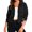 Black, variant on Button Down Jacket for Women Collared Long Sleeve Solid Slim Crop Trendy Casual Travel Beach Cardigan Coat Blouse Tops M