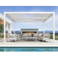 thumbnail image 2 of PURPLE LEAF Outdoor Louvered Pergola 11' x 13' White Aluminum Pavilion Modern Shade Structure with 2 Independently Adjustable Weatherproof Hardtop for Patio & Garden, 2 of 9