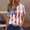 009 Multicolor, variant on 4Th of July Off The Shoulder Tops for Women Outfits Ladies Short Sleeve USA Patriotic Shirts Summer Clothes