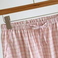 thumbnail image 3 of Defitshape Women's Pajama Bottoms Cotton Plaid Printed Lounge Pants Jammie Pants Full Cotton Classic Basic Medium Waist Sleeping Pocket Light Pink Large, 3 of 5