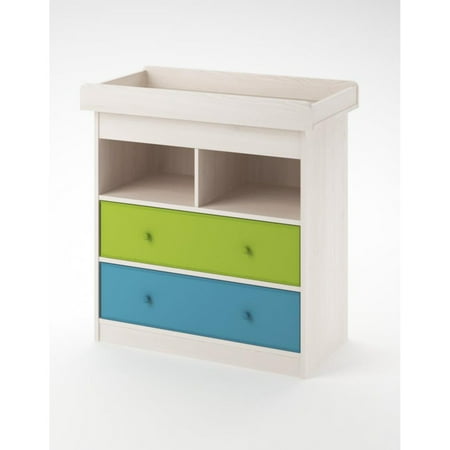 Cosco Applegate Changing Table with 2 Fabric Bins, Enchanted Pine