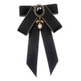 thumbnail image 1 of Broche con lazo para mujer, corbata para el cuello, pajarita, alfiler para Collar, decoración, corbata, camisa con lazo, corbata para estudiante, Negro, 1 of 8