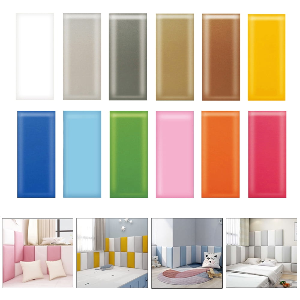 Sunjoy Tech 3D AntiCollision Wall Padding for Kids, Removable Leather