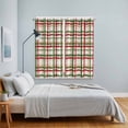 thumbnail image 5 of Curtains 63 Inch Length 2 Panels, Green Red Checkered Grommets Window Treatment Curtain, Farmhouse Christmas Winter Striped Thermal Curtains Drapes for Living Room/Bathroom, 5 of 9