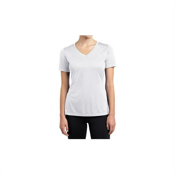 Tee-shirt Stretch en Coton à Manches Courtes pour Femmes&44; Blanc - Petit - Étui de 24