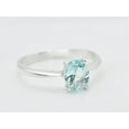 thumbnail image 3 of Aquamarine ring Oval cut gemstone engagement ring 925 sterling silver ring, 3 of 5