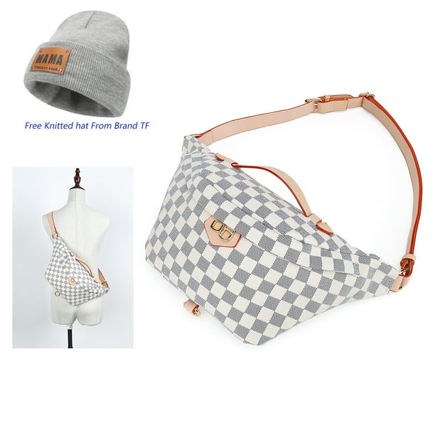 TWENTY FOUR Checkered Sling Bag Fanny Packs Waist Backpack For Women Shoulder bag