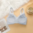 thumbnail image 7 of Alun Womens Wireless Jelly Bras Plus Size Seamless Smoothing Thin Padding T-Shirt Bra with Heart-Shaped Hollow Design Full Coverage Push up Soft Comfort Everyday Bralettes Blue XXXXL, 7 of 7