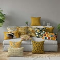 thumbnail image 6 of Vargottam Luxury, Printed Mustard Yellow CushionCovers,Decorative PillowCovers,SquareThrow Pillowcase -16x16Inches, 6 of 6