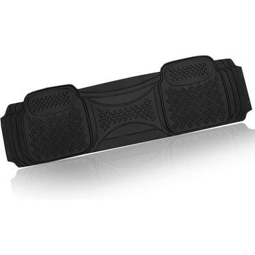 Zone Tech Trimmable All-Weather Car Interior Rear Rubber Floor Mat, Black