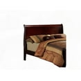 thumbnail image 3 of Cherry Color Queen Size Bed in Louis Phillipe Solidwood - Sleigh Design Bedroom Furniture, 3 of 11