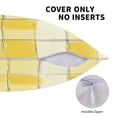 thumbnail image 5 of Multi-Size Linen Sofa Pillow Cover Invisible Zipper Open And Close Strong Use For Sofa Chair Garden Sofa Car Lightyellow Checked Hand-Drawn Sketch_4 18"X18", 5 of 8