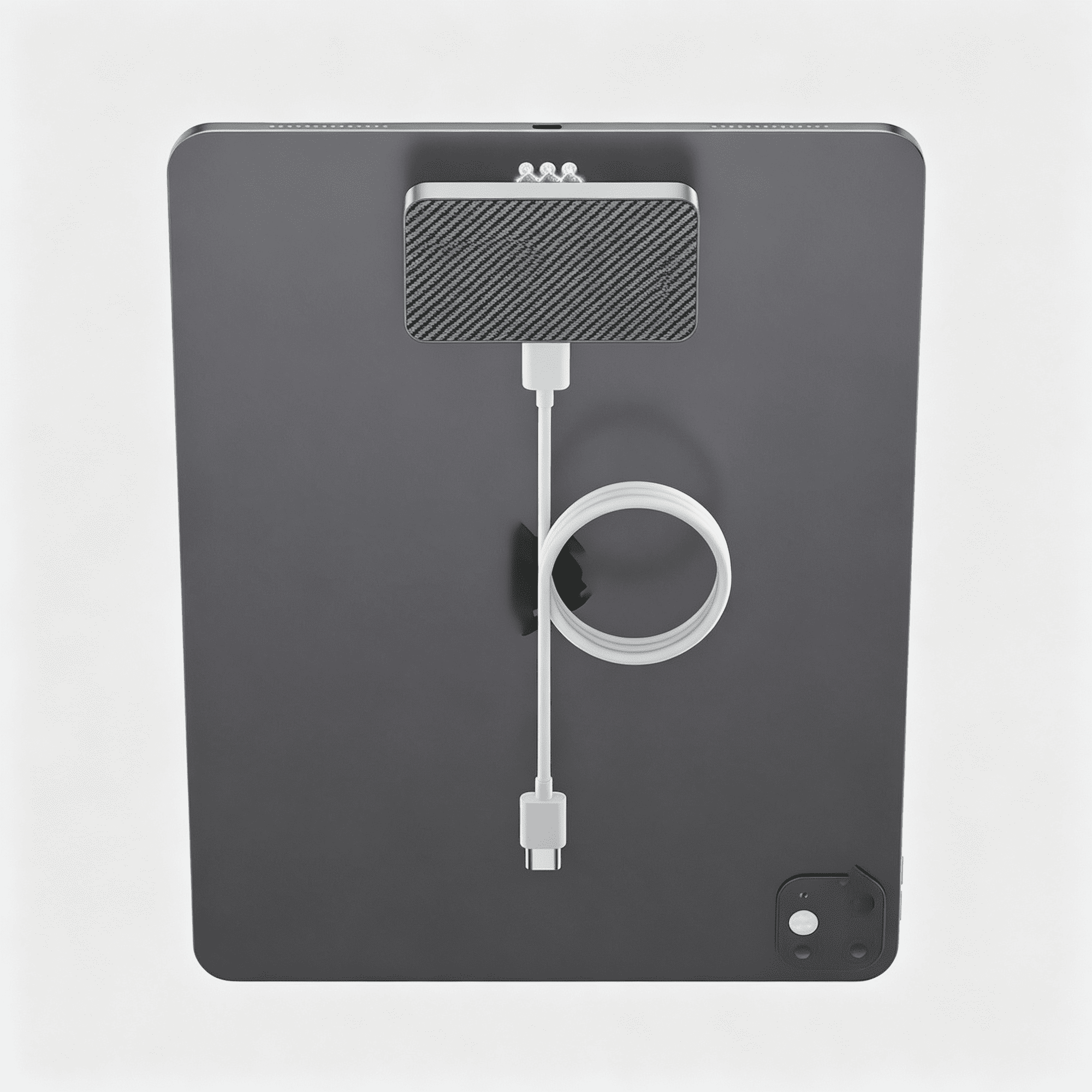HBMYN Magnetic Wireless Charger for Ipad Pro 12.9"(3Rd/4Th/5Th/6Th) & Ipad Air 13 (M2/M3) Only,18W Fast Charging Smart Connector Charger,Aluminum Alloy Wireless Charging Pad with Usb-C Cord Cable