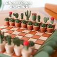 thumbnail image 6 of BESTSKY 32Pcs Printed Cactus Chess Set - Roll-Up Portable Board with Plant Pieces, Travel-Friendly Chess Game, Unique Cactus Themed Board Game for Home & Travel Entertainment, Multicolor, 6 of 7
