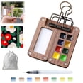 thumbnail image 1 of Hbdhejl Elegant Walnut Hued Mini Portable Solid Watercolor Paint Set For Creative Art Painting Artistic Inspiration Kit, 1 of 3