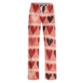 thumbnail image 4 of Women's Drawstring Valentine's Day Printed Casual Pants, Elastic Waist Lounge Pants for Women, Holiday Themed Sleepwear Pajama Pants, Comfortable Fit,Red,2XL, 4 of 7