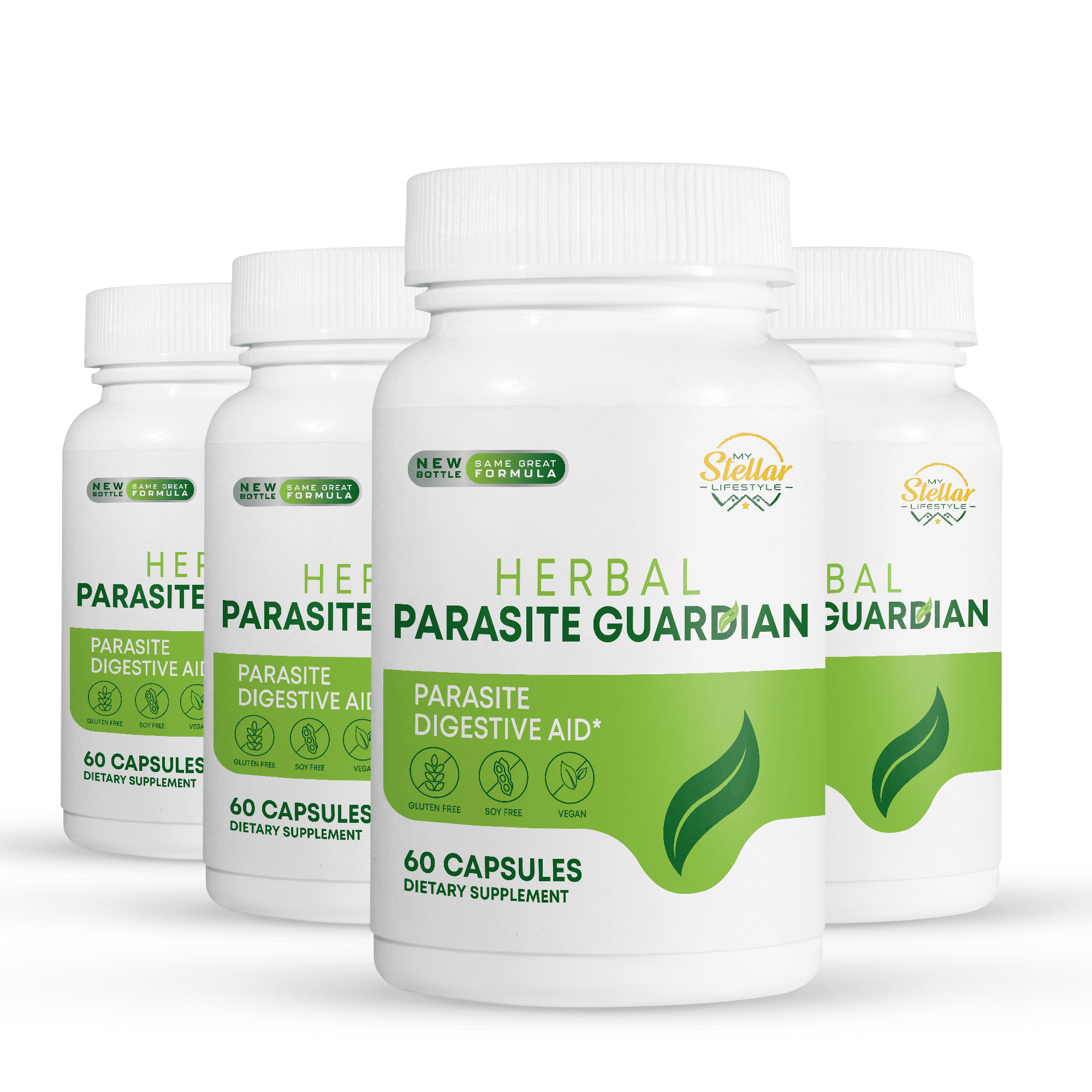 4 Pack Herbal Parasite Guardian, parasite digestive aid60 Capsules x4