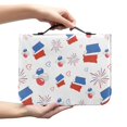 thumbnail image 2 of HELLHERO 4th of July Patriotic Pattern Bible Cover Lightweight for Church Bible Study Christian Prayer, PU Leather Large Capacity Church Bible Bag, 2 of 12