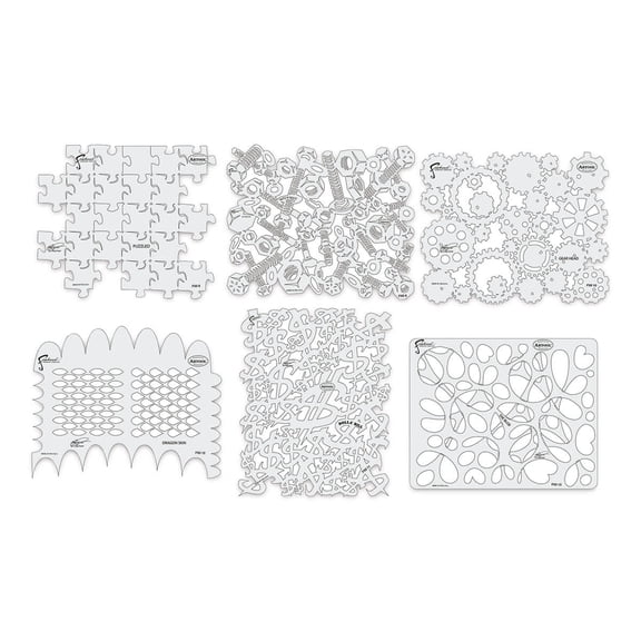 Iwata Artool Freehand Template - Set of 6, Kustom FX II