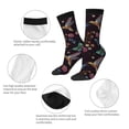 thumbnail image 3 of Rateoe Humming Bird for Women Casual Calf Socks - Cute Crew Socks - Thin Soft Above Ankle Socks Size 5-11, 3 of 6