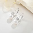 thumbnail image 4 of JO WISDOM 925 Sterling Silver Cubic Zirconia Freshwater Cultured Pearl Drop & Dangle Leverback Earrings, 4 of 9