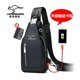 thumbnail image 3 of Bolso de pecho para hombre, nuevo estilo de moda, estilo coreano, informal, deportivo, impermeable, Oxford, bandolera de pecho para hombre, bolso de mensajero de hombro, 3 of 5