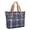Blue and White Checkered Pattern, variant on Blue and Black Checkered Pattern Large Tote Bag for Women, Polyester Roomy Shoulder Bag with Pockets and Zipper, Water Resistant Gifts Ideas for Women Men