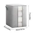 thumbnail image 4 of XYRSRUW Folding Wardrobe Storage Box for Organization, Collapsible Clothes Storage Container with Zipper, Stylish Drawer Organizer for Sweaters and Pants, Space-Saving Storage Bin for Bedroom, 4 of 5