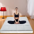 thumbnail image 4 of NAIZEA Japanese Floor Mattress, Extra Thick Memory Foam Futon Mattress, Foldable Roll Up Sleeping Pad with Bandage and Storage Bag, Twin, Gray, 4 of 9