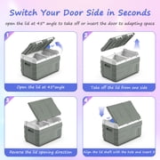 Alpicool 12V Refrigerator Car Fridge, Portable Refrigerator with Dual Zone and Independent Control, 12V / 24V DC Portable Freezer (-4℉ to 68℉) RV Compressor Fridge Electric Cooler for Camping
