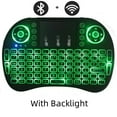 thumbnail image 1 of Mini Clavier Sans Fil Rechargeable Clavier Bluetooth Pavé Tactile Air Mouse Clavier Rétroéclairé RVB Télécommande pour Boîtier Android TV (7 Couleurs Rétroéclairage), 1 of 7