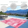 thumbnail image 3 of Pink Abstract Outdoor Rug for Patio/Deck/Porch, Non-Slip Large Area Rug 5 x 7 Ft, Vintage Geometric Gradient Oil Painting Modern Indoor Outdoor Rugs Washable Area Rugs, Camping Rug Carpet Runner, 3 of 8