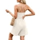 thumbnail image 4 of VISgogo Mono sin mangas para mujer con un hombro, piernas sueltas sólidas Decoración plisada Ropa de verano VISgogo  moda, 4 of 5
