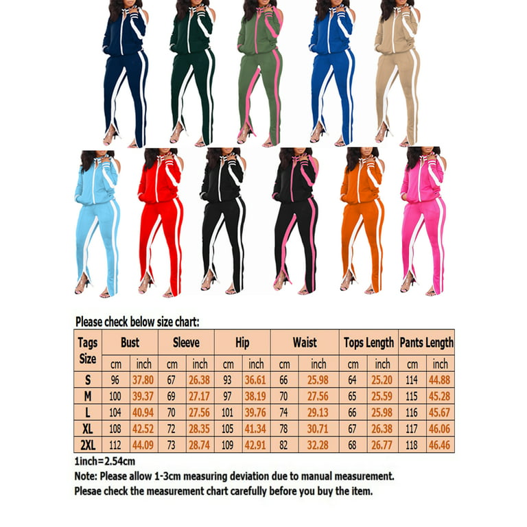 Grianlook Plus Size 2 Piece Tracksuit Set For Women Long Sleeve