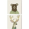 thumbnail image 1 of Great Art Now Bear & Deer on Cream by Wild Apple Portfolio 2 Piece Canvas Art Set Each 14"W x 14H", 1 of 3