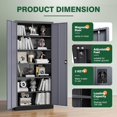 thumbnail image 6 of Letaya Metal Garage Storage Cabinets with Lock Door and Adjustable Shelves, Steel Tool Cabinets for Home,Office,Warehouse Organisieren (White, 75" H), 6 of 17