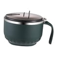 thumbnail image 4 of Speedy Ramen Cooker Stainless Steel Ramen Bowl Serving Bowl Salad Bowl Kitchen Tableware Instant Noodles Bowl Soup Bowl for Picnic Camping Green Single, 4 of 9