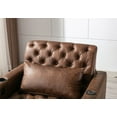 thumbnail image 5 of COOLMORE Living Room Leisure Sofa /Barry sofa, Adjustable Leisure Barrel Style Sofa, Brown, 5 of 9