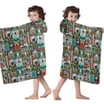 thumbnail image 4 of Multicolor Bigfoot and Text Pattern Hooded Bath Towel，50"x30" for Ages 3 To 12 Kids, Quick Dry Lightweight Soft Microfiber Hood Beach Towel Cover Up for Kids, 4 of 7