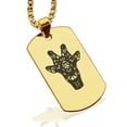 thumbnail image 1 of Stainless Steel Geometric Polygon Giraffe Animal Dog Tag Pendant Necklace, 1 of 3