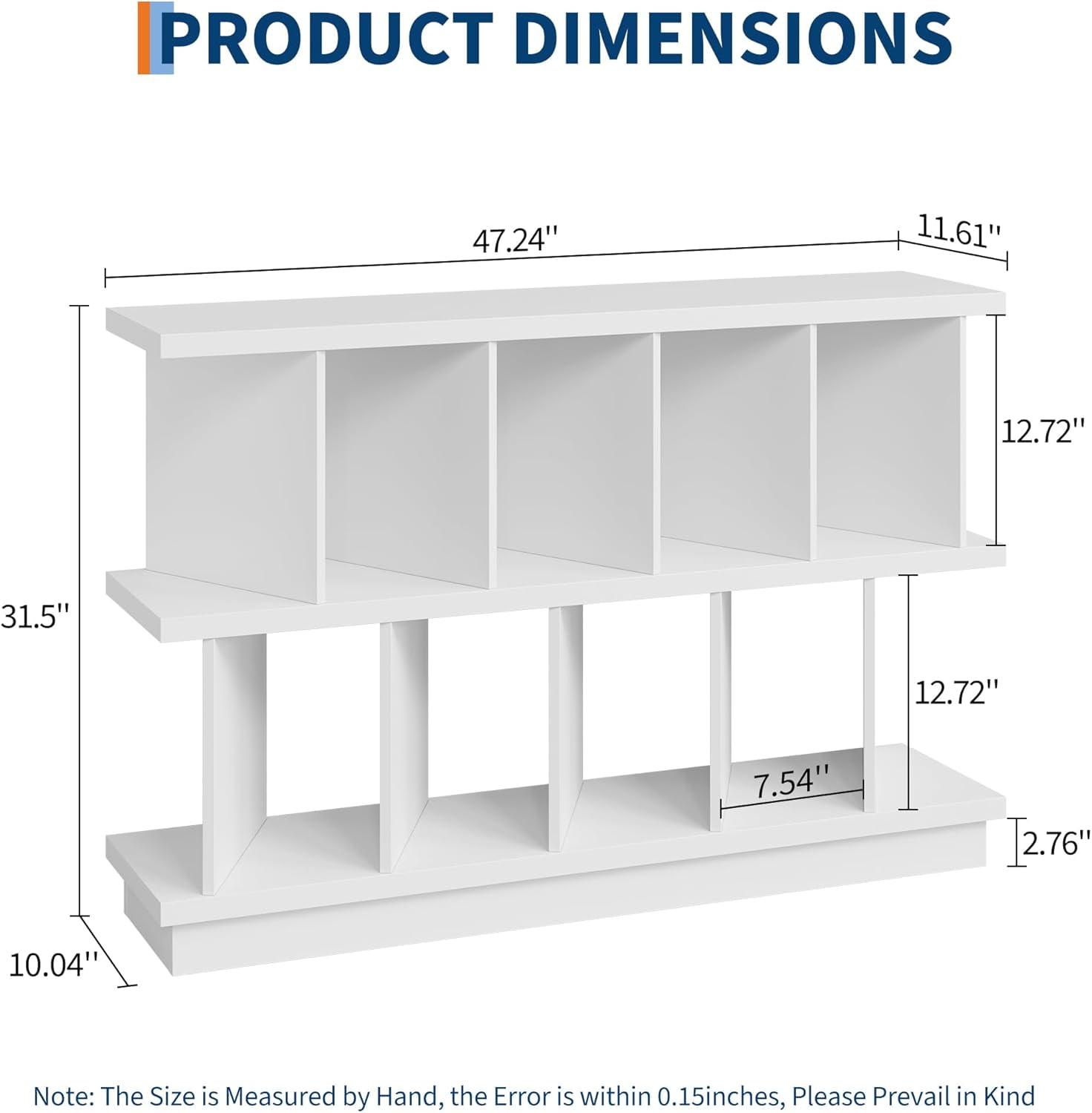 Memoryfield 8 Cube Storage Shelf Organizer, Display Storage Bookcase, Open Cube Bookshelf with 10 Removable Back Panels, for Living Room, Bedroom, Walnut