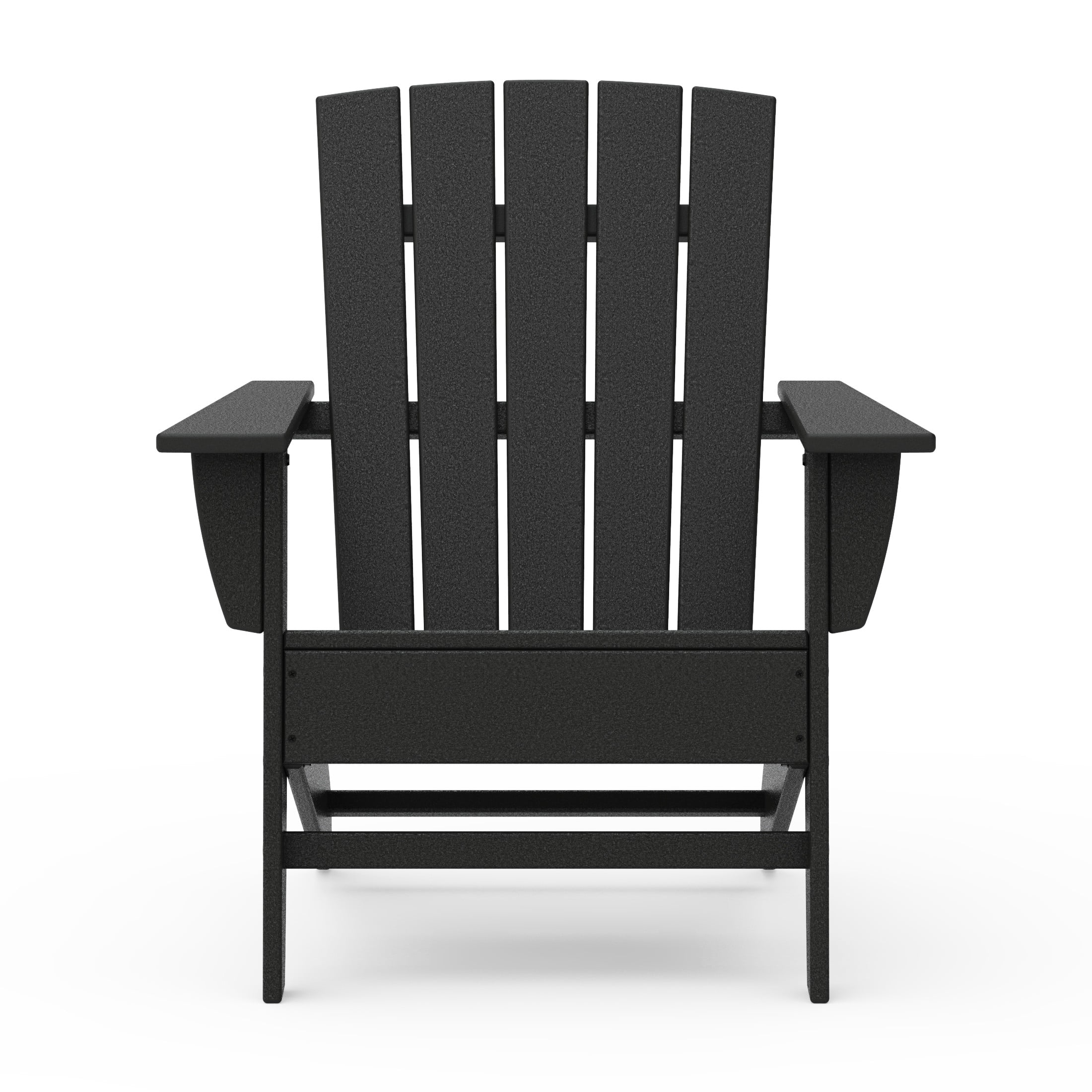 Better Homes & Gardens by POLYWOOD Southlake Outdoor Modern Adirondack Chair, All-Weather HDPE, Patio Seat, Black