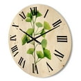 thumbnail image 3 of Designart 'Green Field Plant Foliage Branch' Farmhouse Wood Wall Clock, 3 of 5