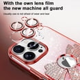thumbnail image 2 of Glitter Case for iPhone 15 Pro, iPhone 15 Pro Case Clear Logo View Sparkly Luxury Rhinestone Soft TPU for Women Girls Camera Protector Shockproof Case Cover for iPhone 15 Pro,Red KDL, 2 of 11