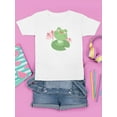 thumbnail image 3 of Cute Frog On A Water Lily Leaf T-Shirt Juniors -Image by Shutterstock,  x-Large, 3 of 4